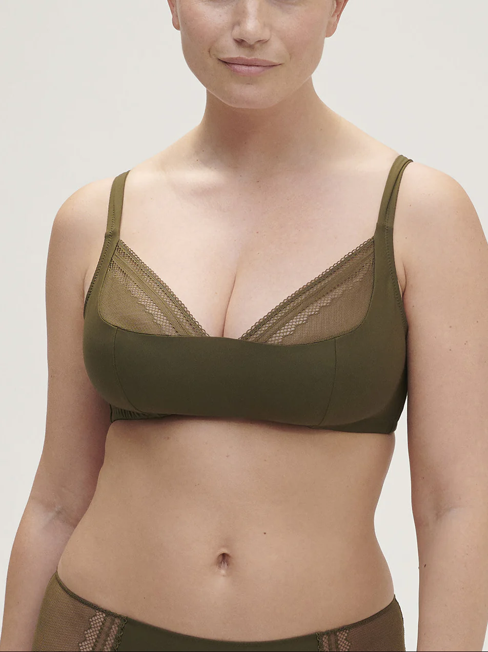 Soutien-gorge sans-armatures structuré - Vert Aventure - Image 3