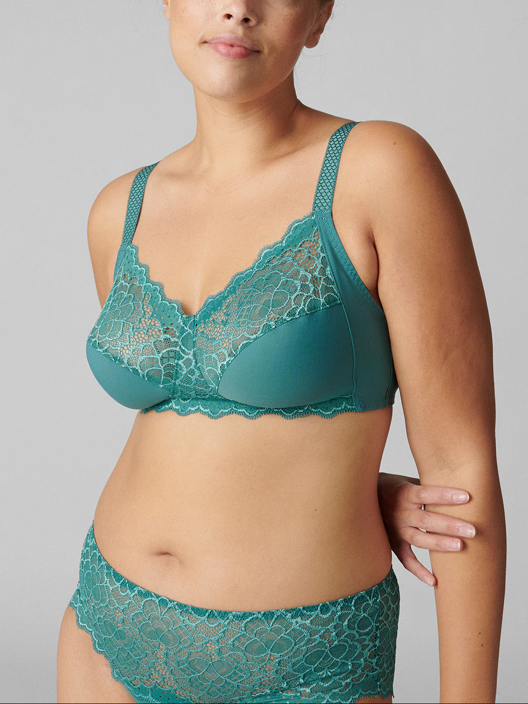 Soutien-gorge sans-armatures structuré - Vert Boréal - Image 3