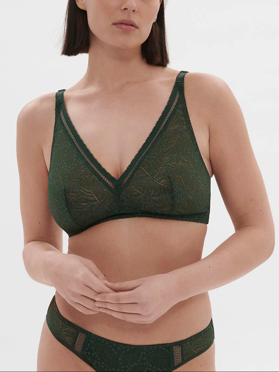Soutien-gorge sans-armatures structuré - Vert Icône - Image 4