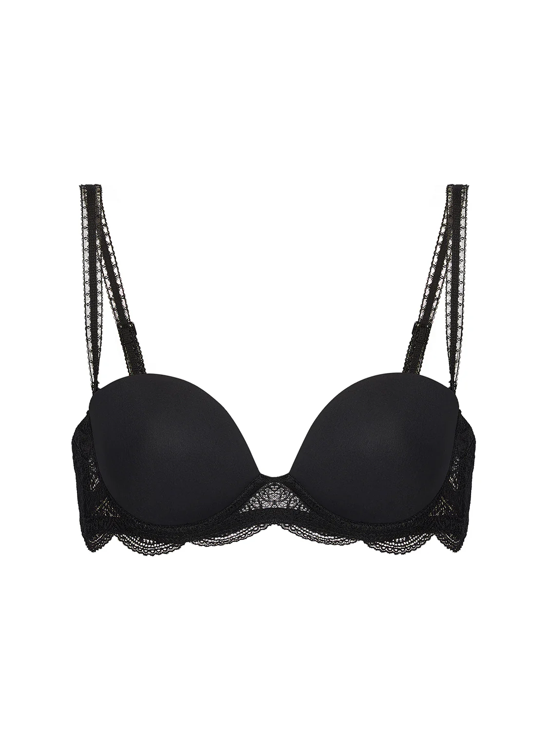 Soutien-gorge sans-bretelles décolleté plongeant - Noir - Image 6