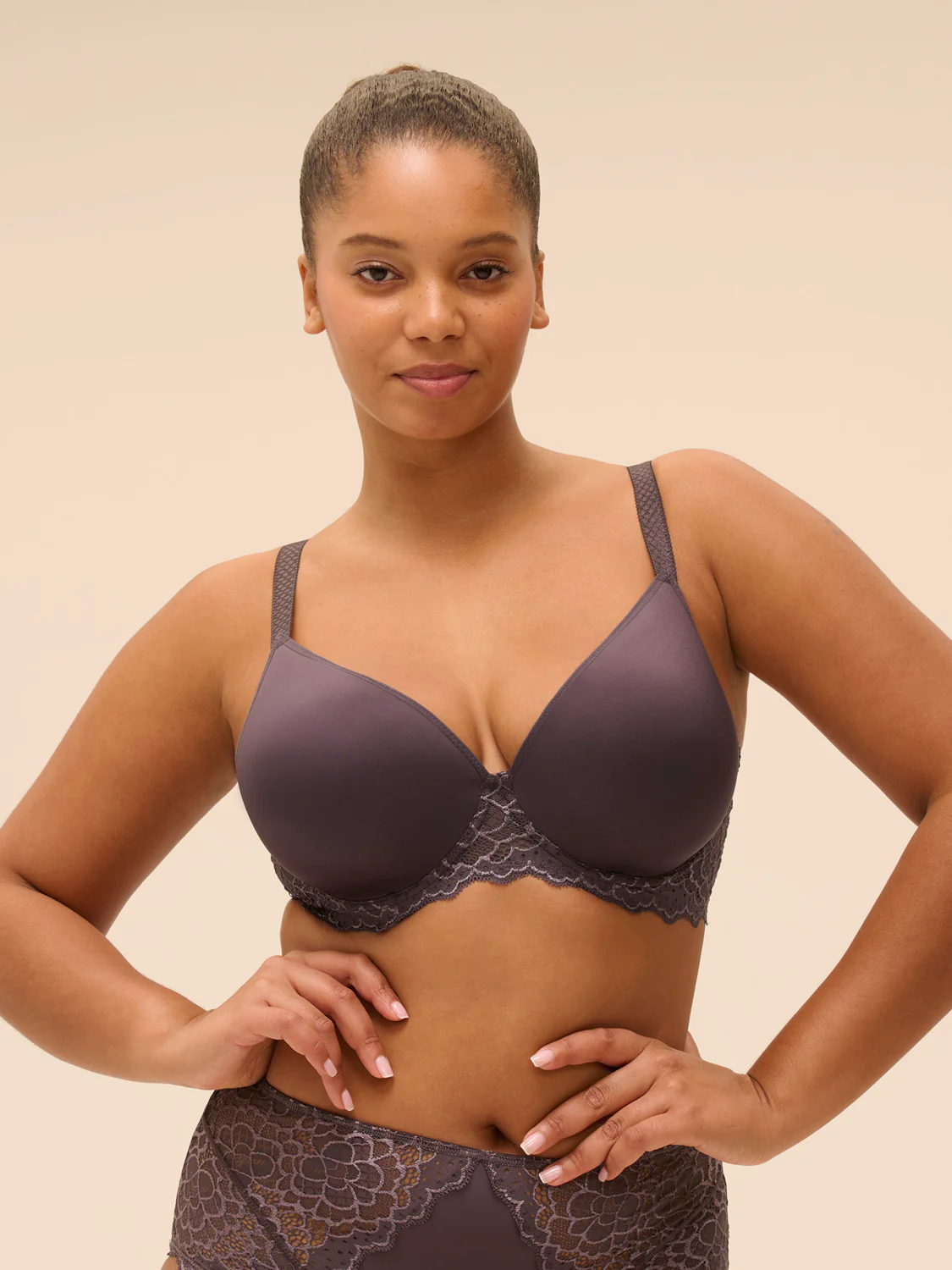 Soutien-gorge spacer décolleté plongeant - Gris Graphite - Image 9