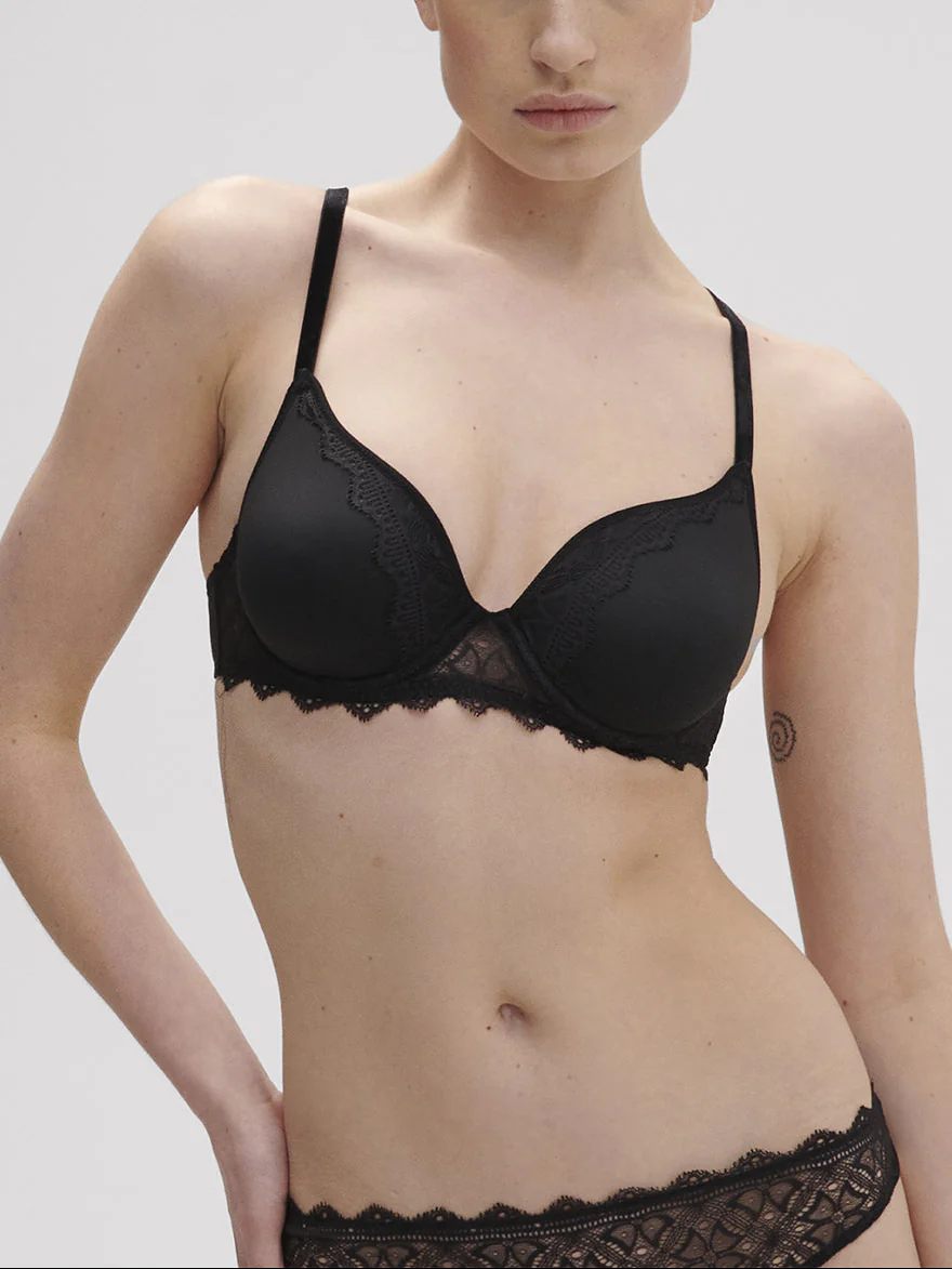 Soutien-gorge spacer décolleté plongeant - Noir