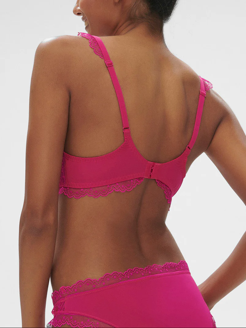 Soutien-gorge spacer décolleté plongeant - Rose Hibiscus - Image 2