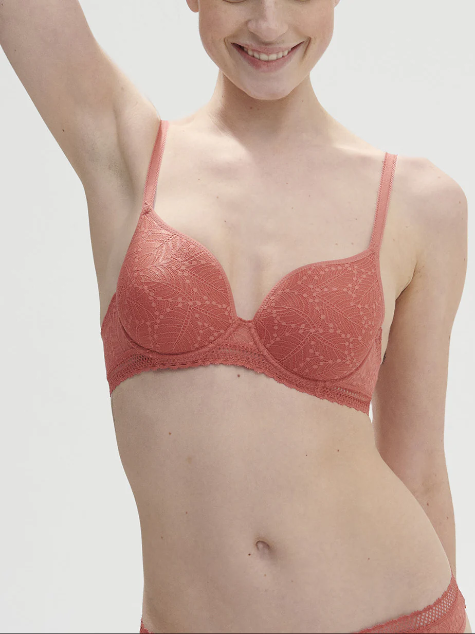 Soutien-gorge spacer décolleté plongeant - Rose Texas