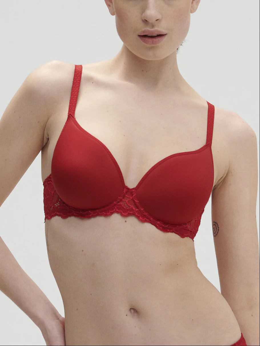 Soutien-gorge spacer décolleté plongeant - Rouge Tango