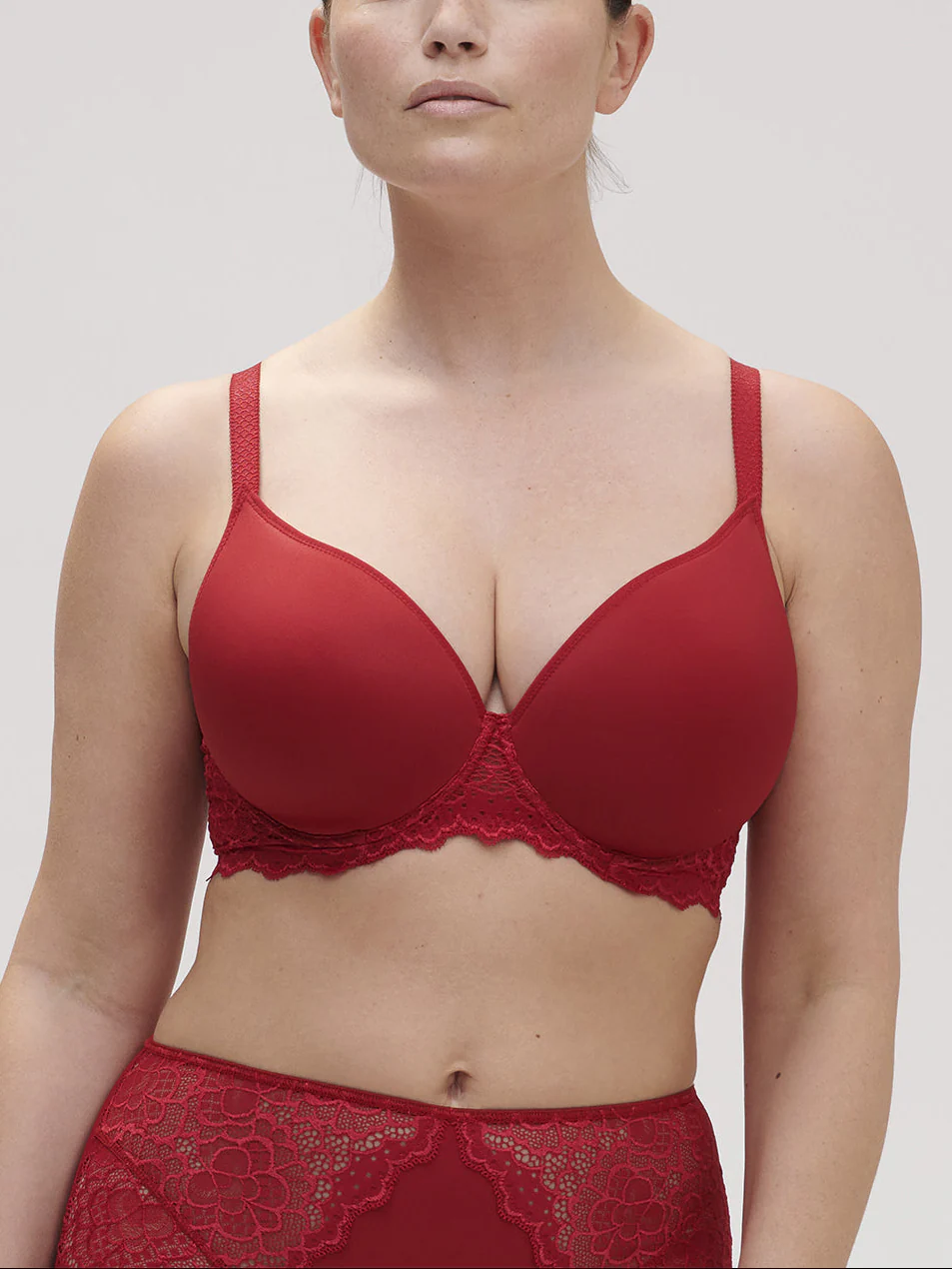 Soutien-gorge spacer décolleté plongeant - Rouge Tango - Image 3