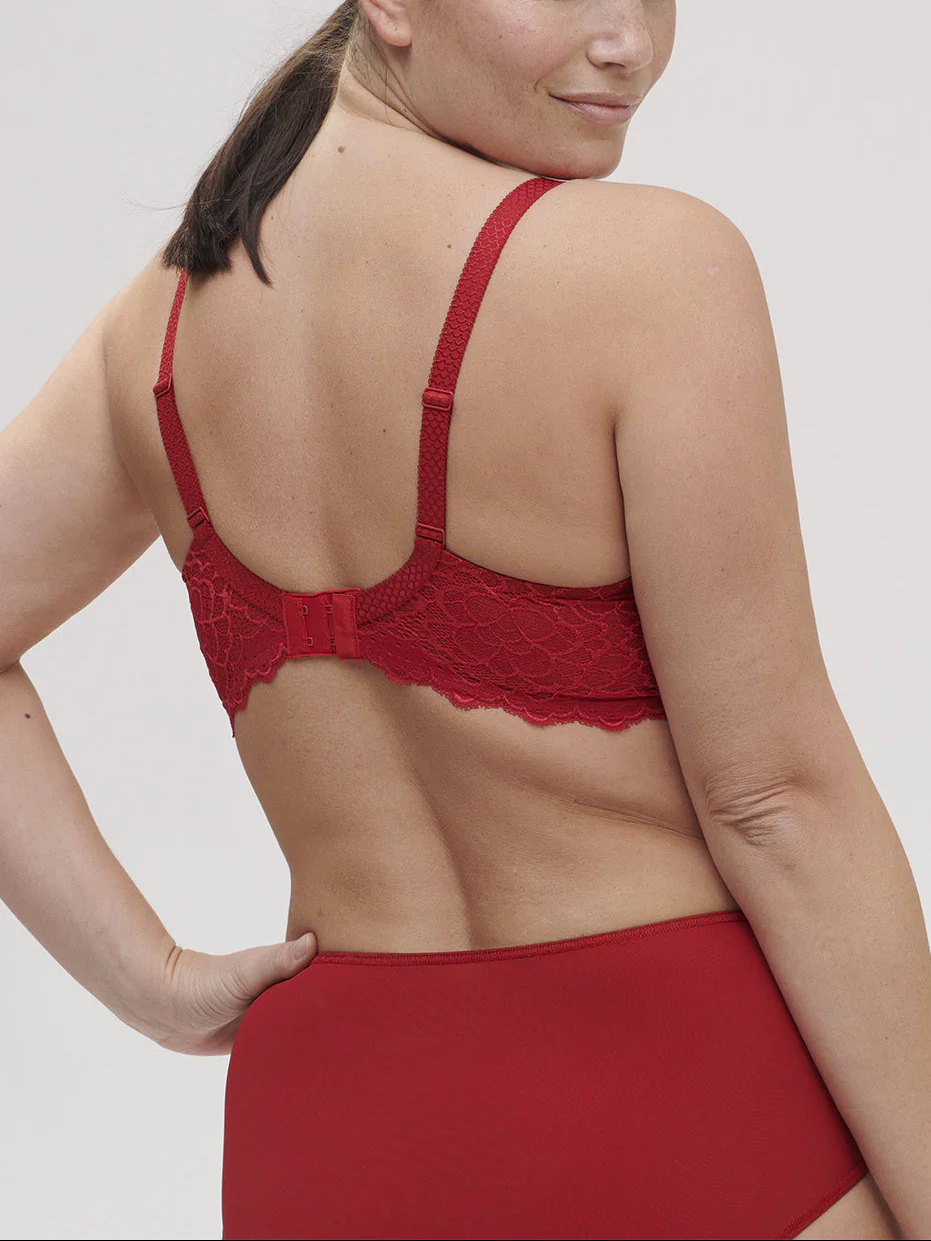 Soutien-gorge spacer décolleté plongeant - Rouge Tango - Image 4