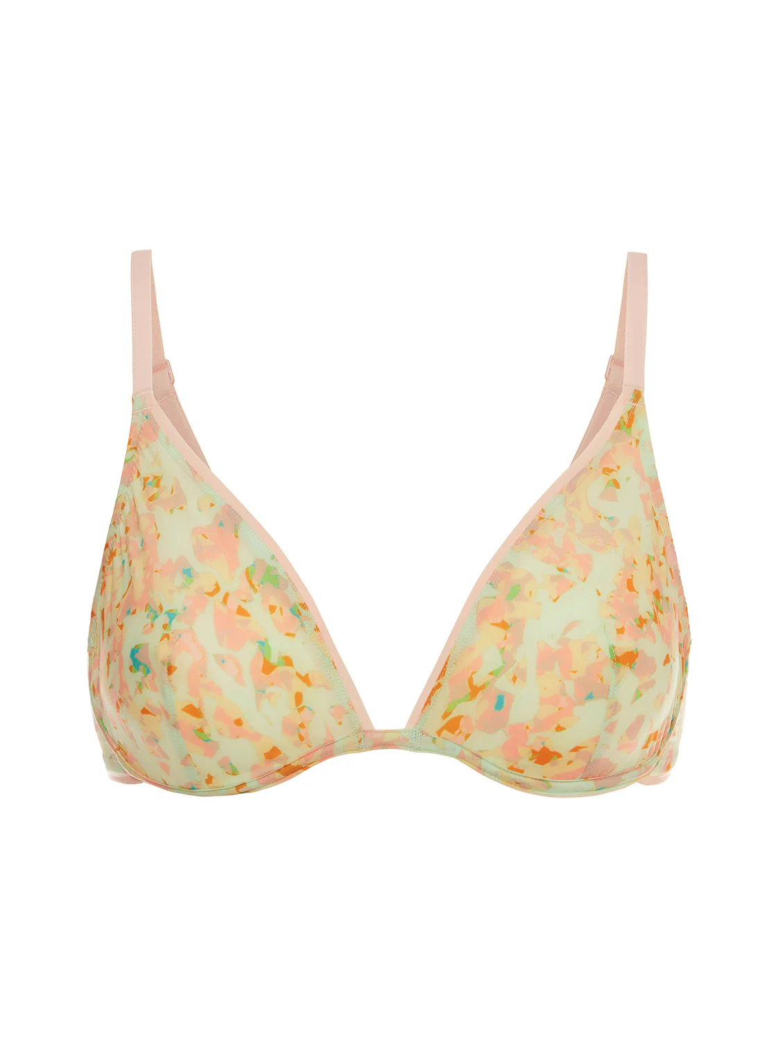 Soutien-gorge triangle avec armatures - Imprimé Terrazzo - Image 4