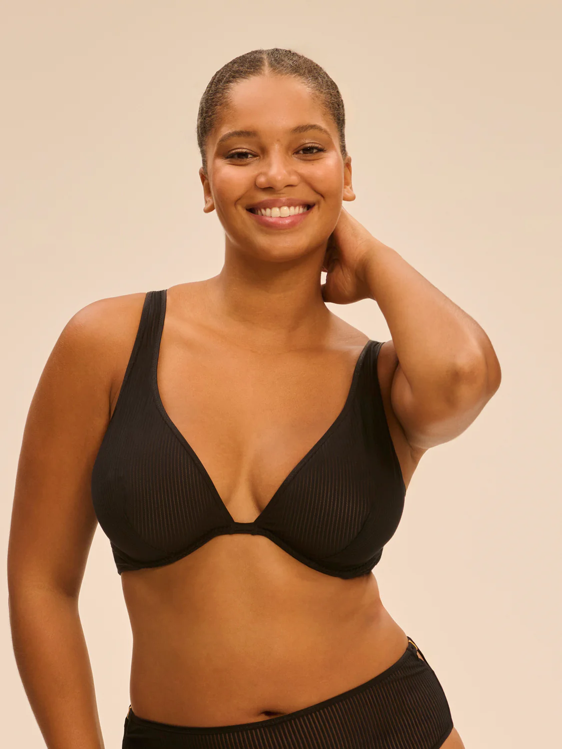Soutien-gorge triangle avec armatures - Noir - Image 7