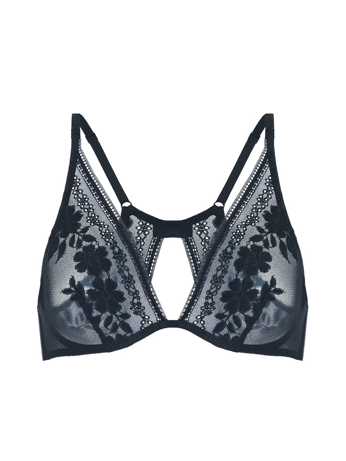 Soutien-gorge triangle avec armatures - Noir - Image 5