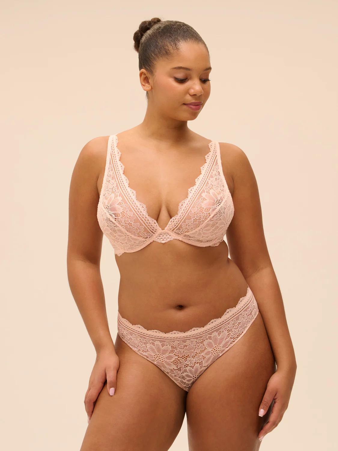 Soutien-gorge triangle avec armatures - Poudre Pétale - Image 12