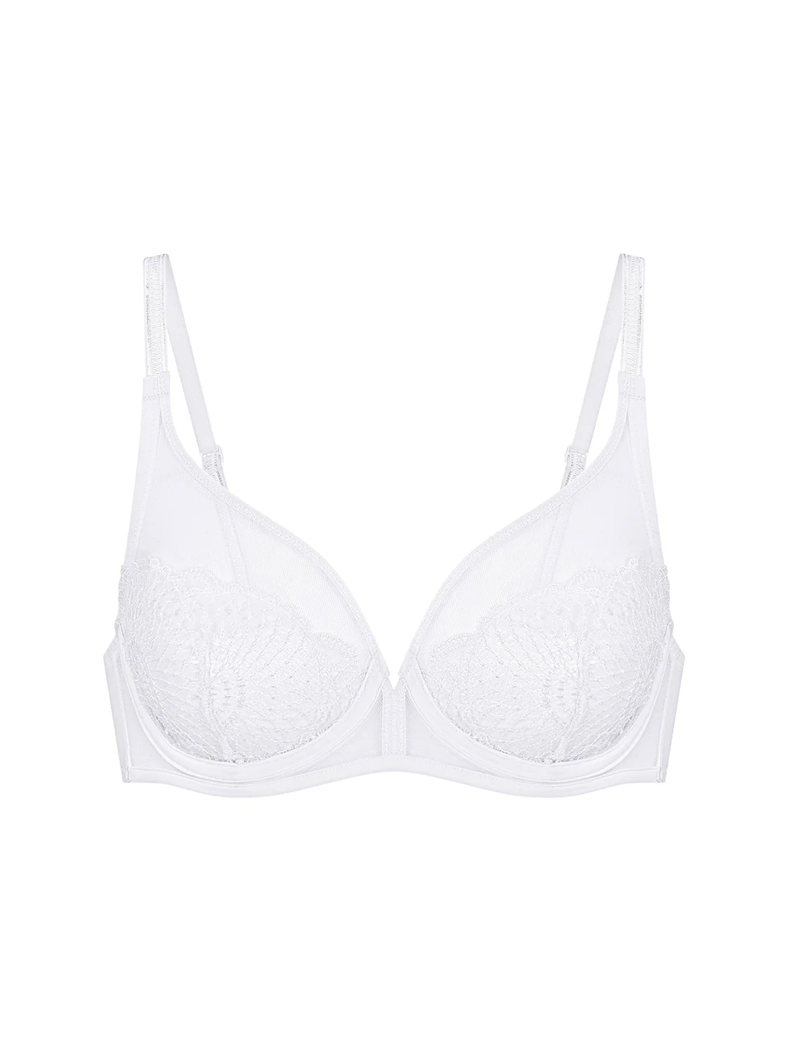 Soutien-gorge triangle emboitant décolleté plongeant - Blanc - Image 4
