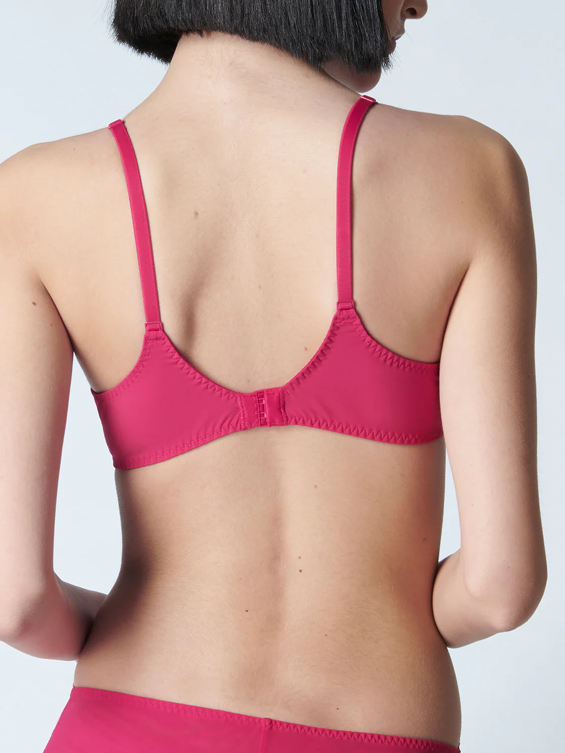 Soutien-gorge triangle emboitant décolleté plongeant - Cranberry - Image 2