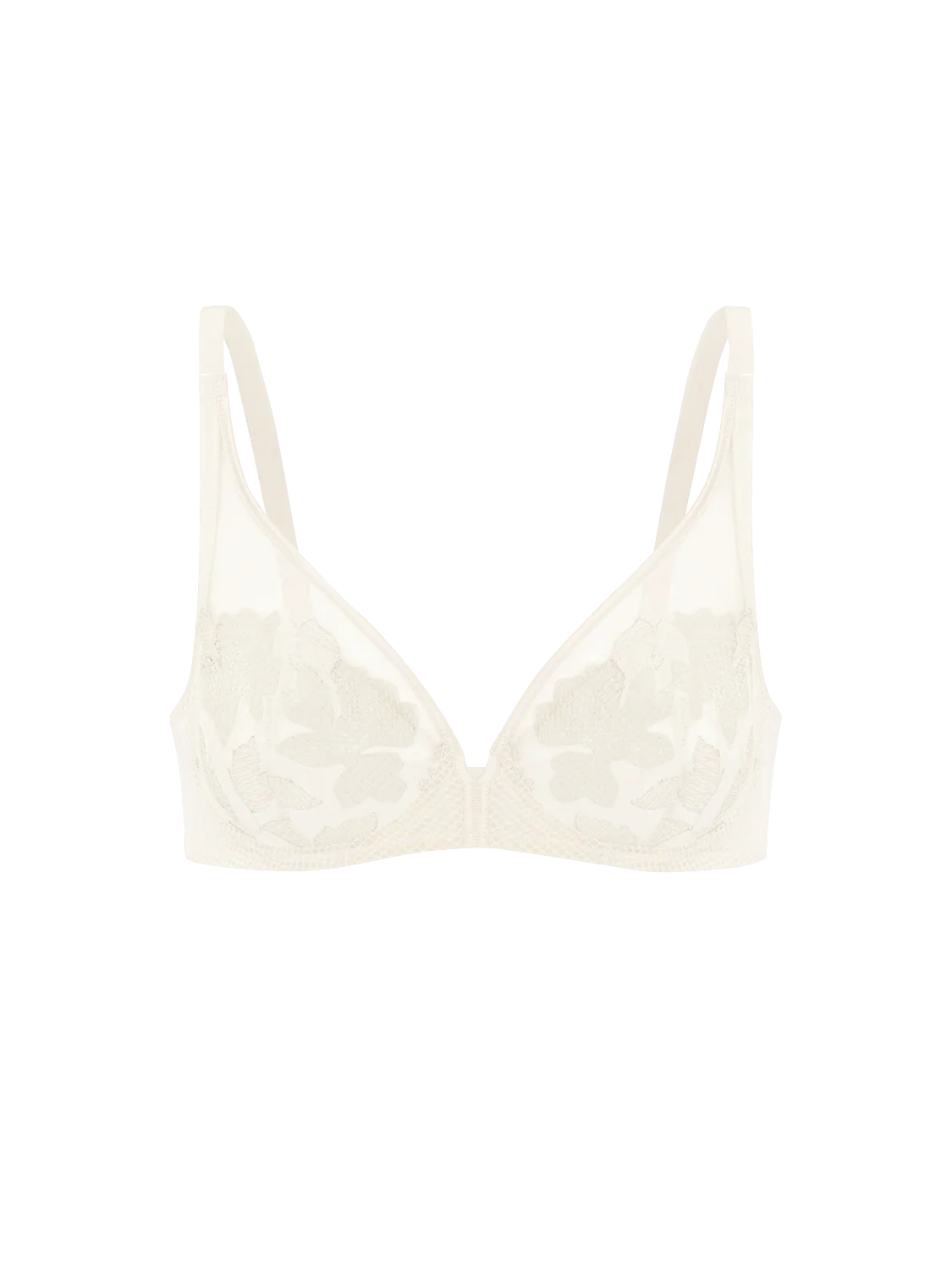 Soutien-gorge triangle emboitant décolleté plongeant - Naturel - Image 4