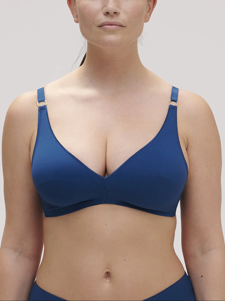 Soutien-gorge triangle sans-armatures - Bleu Poséidon - Image 4