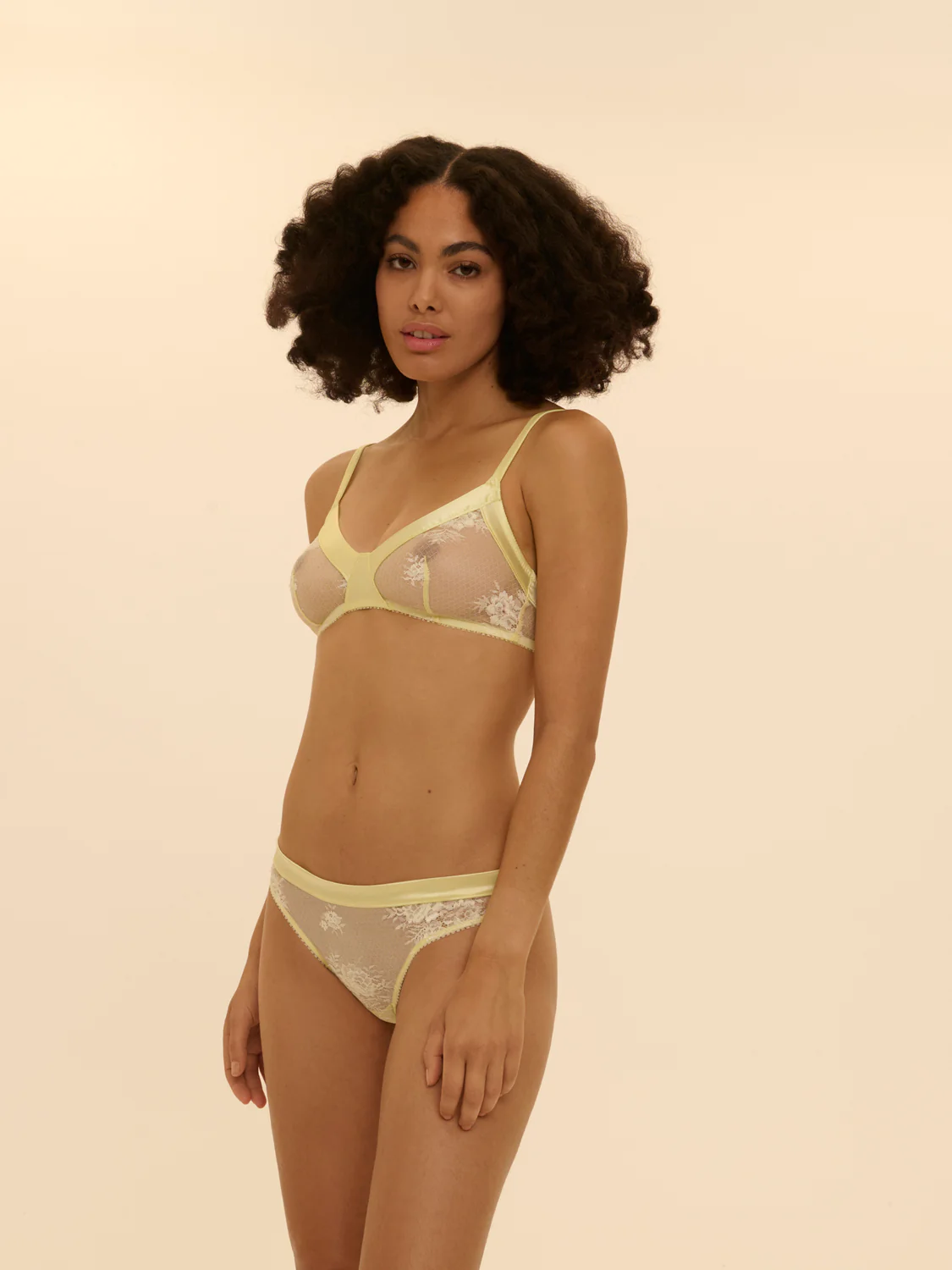 Soutien-gorge triangle sans-armatures - Jaune Limonade - Image 3