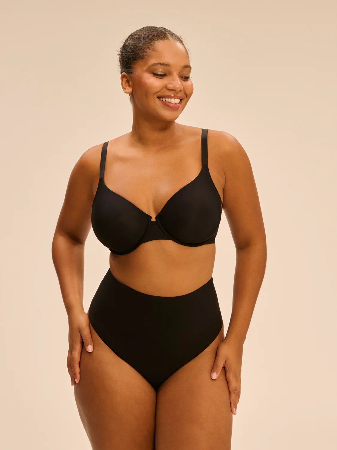 String gainant taille haute - Noir - Image 9