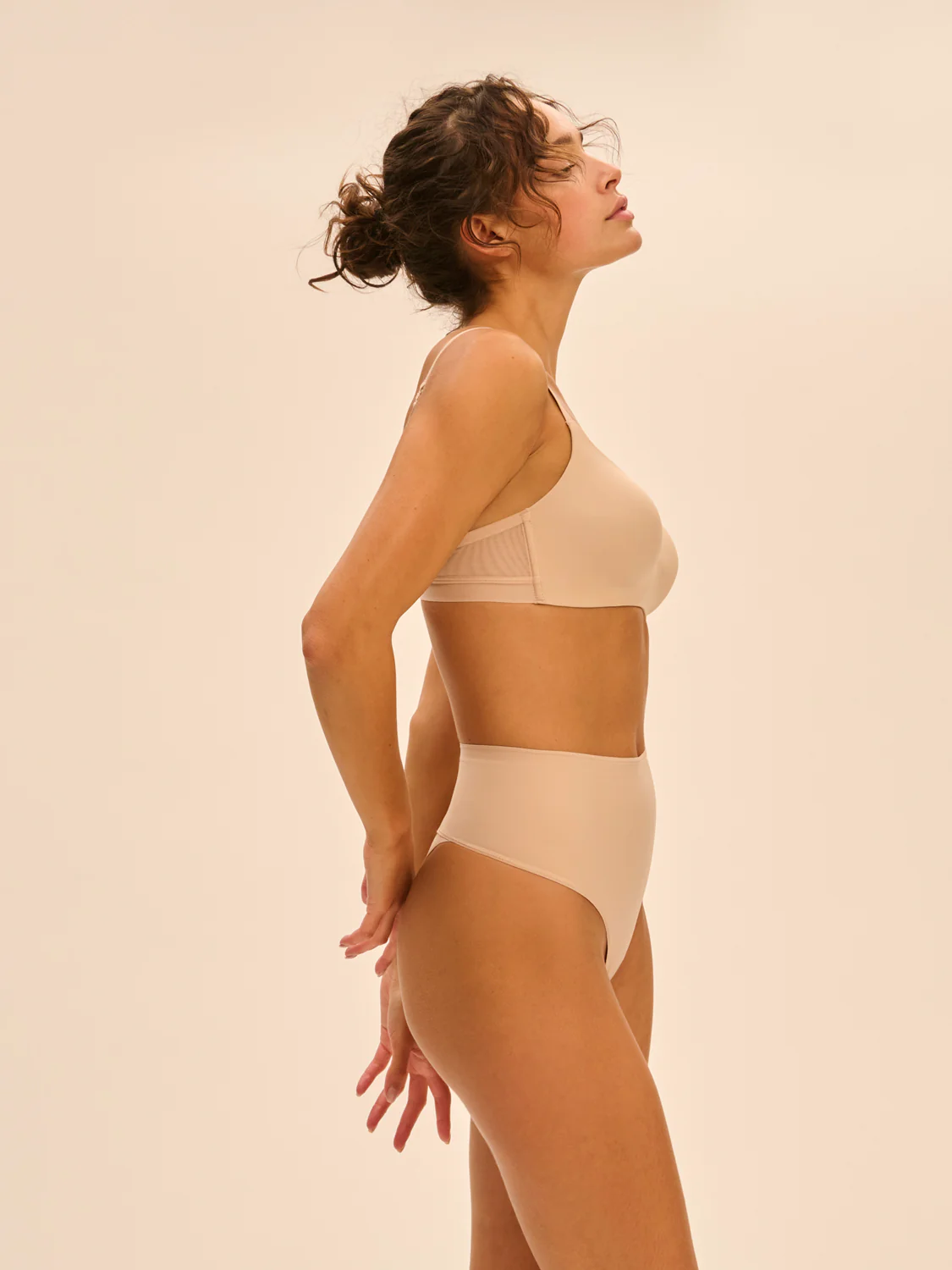 String gainant taille haute - Peau Rosée - Image 3